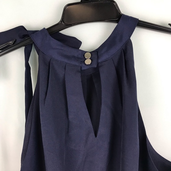 🆕 Macy's  Scalloped hem Faux tie neck top - Picture 7 of 8